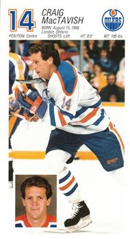 1986-87 Edmonton Oilers #NNO Craig MacTavish Front