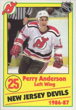 1986-87 New Jersey Devils Police #2 Perry Anderson Front