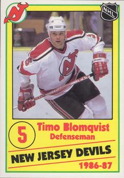 1986-87 New Jersey Devils Police #3 Timo Blomqvist Front