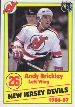 1986-87 New Jersey Devils Police #4 Andy Brickley Front