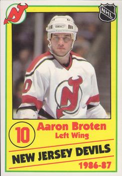 1986-87 New Jersey Devils Police #6 Aaron Broten Front