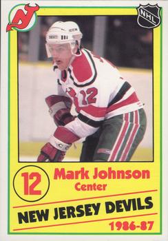 1986-87 New Jersey Devils Police #12 Mark Johnson Front