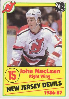 1986-87 New Jersey Devils Police #14 John MacLean Front