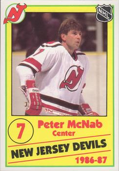 1986-87 New Jersey Devils Police #15 Peter McNab Front