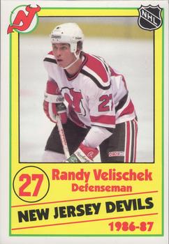1986-87 New Jersey Devils Police #18 Randy Velischek Front