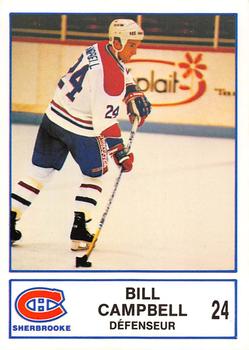 1986-87 Sherbrooke Canadiens (AHL) #NNO Bill Campbell Front
