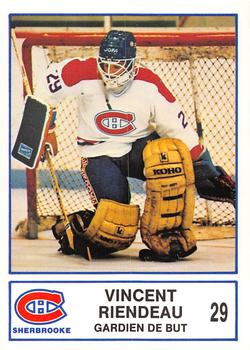 1986-87 Sherbrooke Canadiens (AHL) #NNO Vincent Riendeau Front