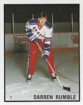1986-87 Kitchener Rangers (OHL) Police #7 Darren Rumble Front