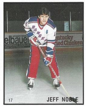 1986-87 Kitchener Rangers (OHL) Police #17 Jeff Noble Front