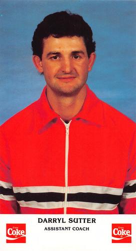 1987-88 Coca-Cola Chicago Blackhawks #NNO Darryl Sutter Front