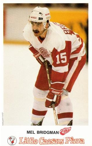 1987-88 Little Caesars Detroit Red Wings #NNO Mel Bridgman Front