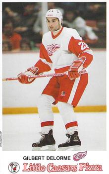 1987-88 Little Caesars Detroit Red Wings #NNO Gilbert Delorme Front