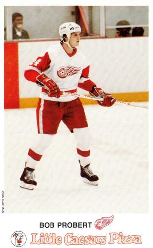 1987-88 Little Caesars Detroit Red Wings #NNO Bob Probert Front
