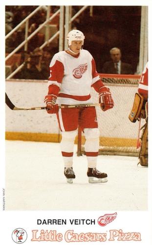 1987-88 Little Caesars Detroit Red Wings #NNO Darren Veitch Front