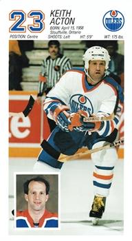 1987-88 Edmonton Oilers #NNO Keith Acton Front