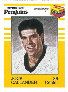 1987-88 Kodak Pittsburgh Penguins #NNO Jock Callander Front