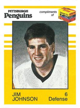 1987-88 Kodak Pittsburgh Penguins #NNO Jim Johnson Front