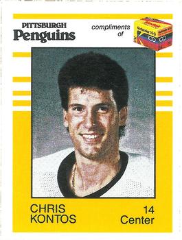1987-88 Kodak Pittsburgh Penguins #NNO Chris Kontos Front