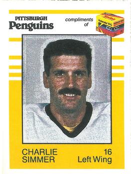1987-88 Kodak Pittsburgh Penguins #NNO Charlie Simmer Front