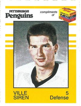 1987-88 Kodak Pittsburgh Penguins #NNO Ville Siren Front