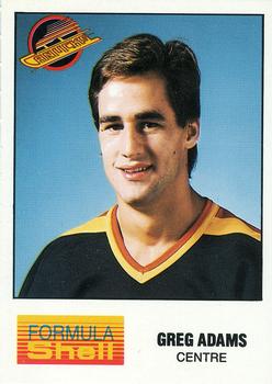 1987-88 Shell Oil Vancouver Canucks #NNO Greg Adams Front