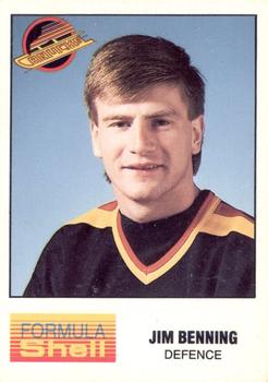 1987-88 Shell Oil Vancouver Canucks #NNO Jim Benning Front
