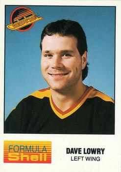 1987-88 Shell Oil Vancouver Canucks #NNO Dave Lowry Front