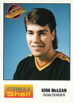 1987-88 Shell Oil Vancouver Canucks #NNO Kirk McLean Front