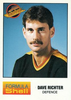 1987-88 Shell Oil Vancouver Canucks #NNO Dave Richter Front