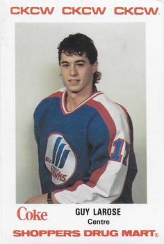 1987-88 Moncton Hawks (AHL) Police #15 Guy Larose Front