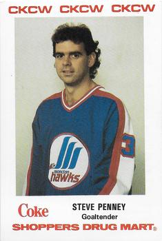 1987-88 Moncton Hawks (AHL) Police #21 Steve Penney Front