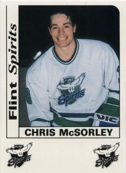 1987-88 Flint Spirits (IHL) #NNO Chris McSorley Front