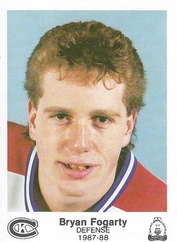 1987-88 Kingston Canadians (OHL) Police #21 Bryan Fogarty Front