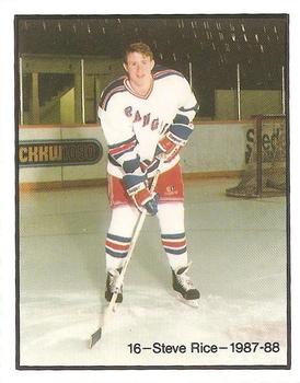 1987-88 Kitchener Rangers (OHL) Police #16 Steven Rice Front