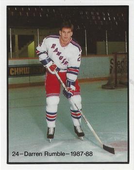 1987-88 Kitchener Rangers (OHL) Police #24 Darren Rumble Front