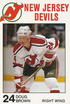 1988-89 Carretta New Jersey Devils #NNO Doug Brown Front