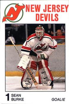 1988-89 Carretta New Jersey Devils #NNO Sean Burke Front