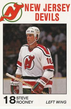 1988-89 Carretta New Jersey Devils #NNO Steve Rooney Front