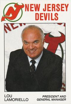 1988-89 Carretta New Jersey Devils #NNO Lou Lamoriello Front