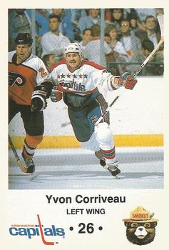 1988-89 Washington Capitals Smokey #3 Yvon Corriveau Front