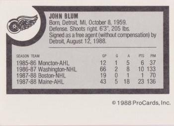 1989/90 Adirondack Red Wings pocket schedule AHL