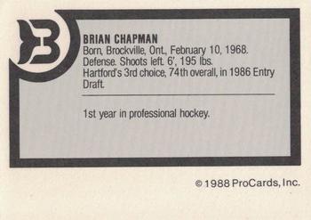 1988-89 ProCards Binghamton Whalers (AHL) #NNO Brian Chapman Back