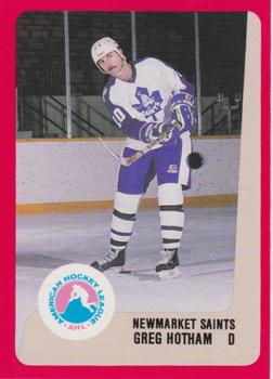 1988-89 ProCards Newmarket Saints (AHL) #NNO Greg Hotham Front