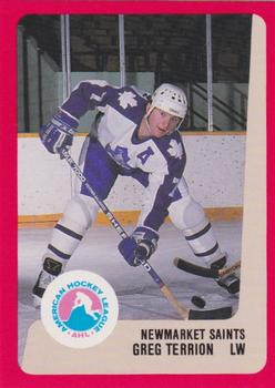 1988-89 ProCards Newmarket Saints (AHL) #NNO Greg Terrion Front