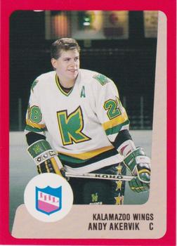 1988-89 ProCards Kalamazoo Wings (IHL) #NNO Andy Akervik Front
