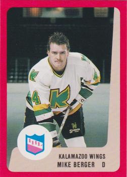 1988-89 ProCards Kalamazoo Wings (IHL) #NNO Mike Berger Front