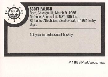 1988-89 ProCards Peoria Rivermen (IHL) #NNO Scott Paluch Back
