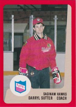 1988-89 ProCards Saginaw Hawks (IHL) #NNO Darryl Sutter Front
