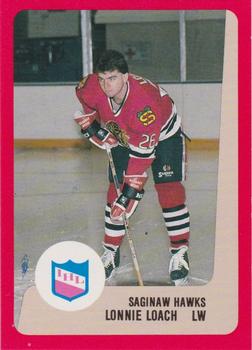 1988-89 ProCards Saginaw Hawks (IHL) #NNO Lonnie Loach Front