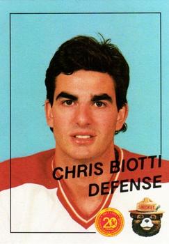 1988-89 Salt Lake Golden Eagles (IHL) Smokey #20 Chris Biotti Front